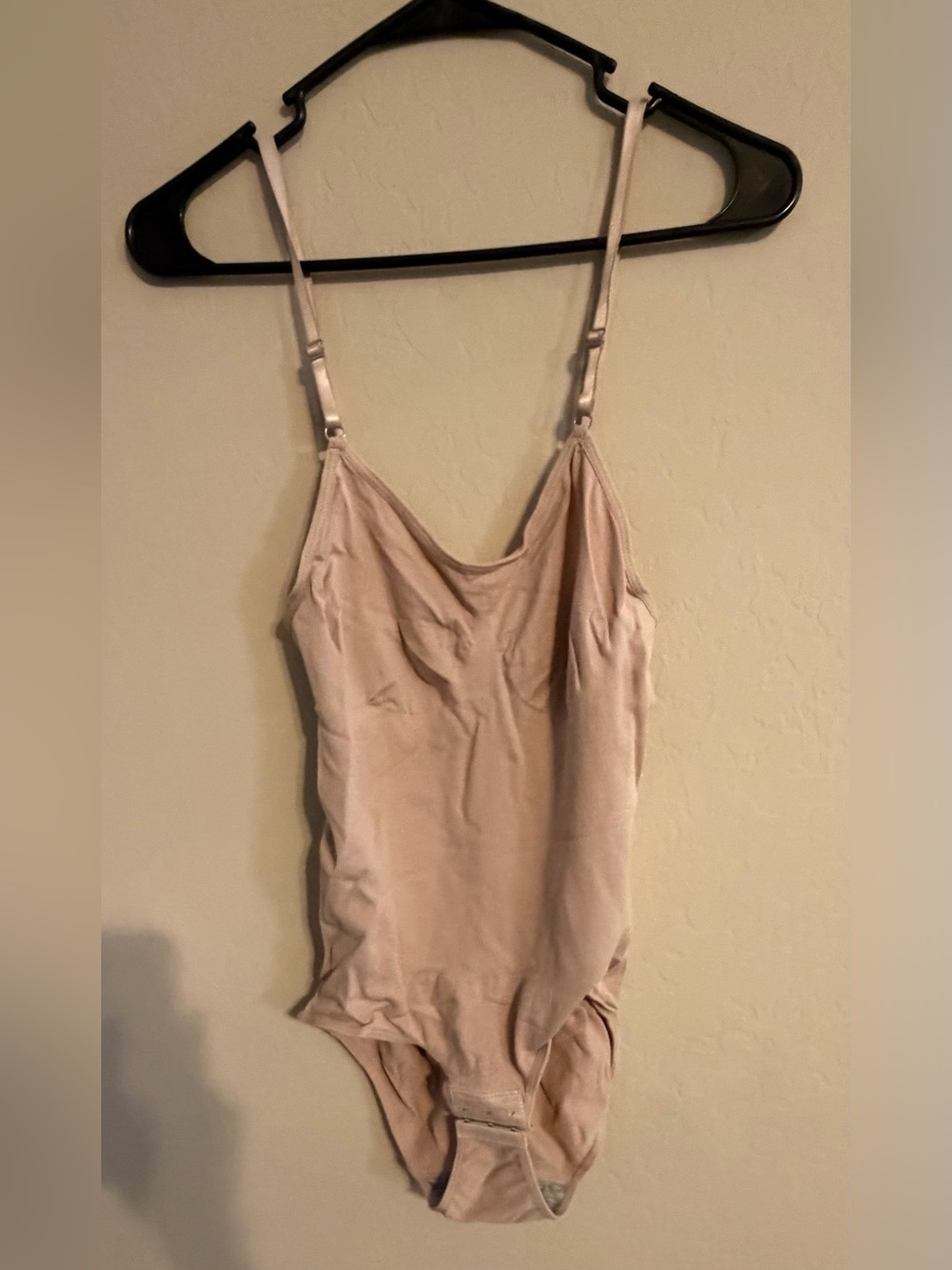 Women's Nude/Beige Seamless Slip Bodysuit - Adjustable Straps